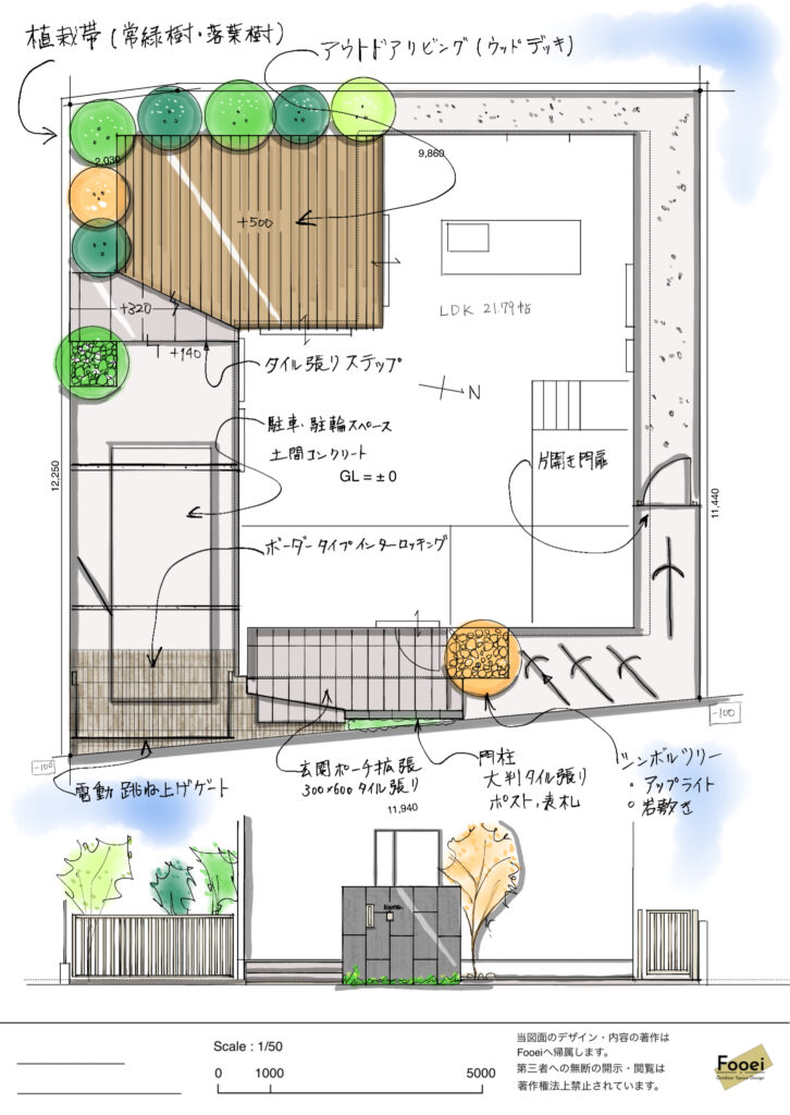 外構プラン図面例その２